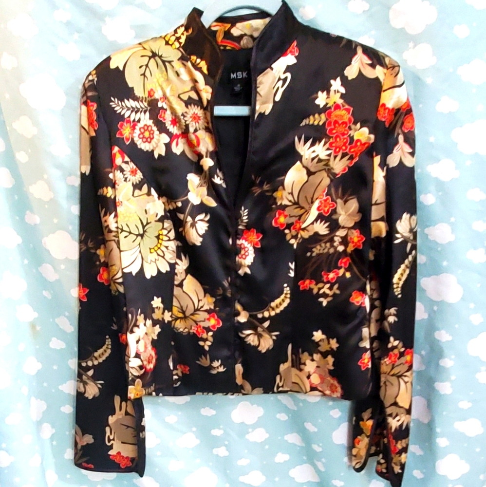 MSK Oriental print jacket